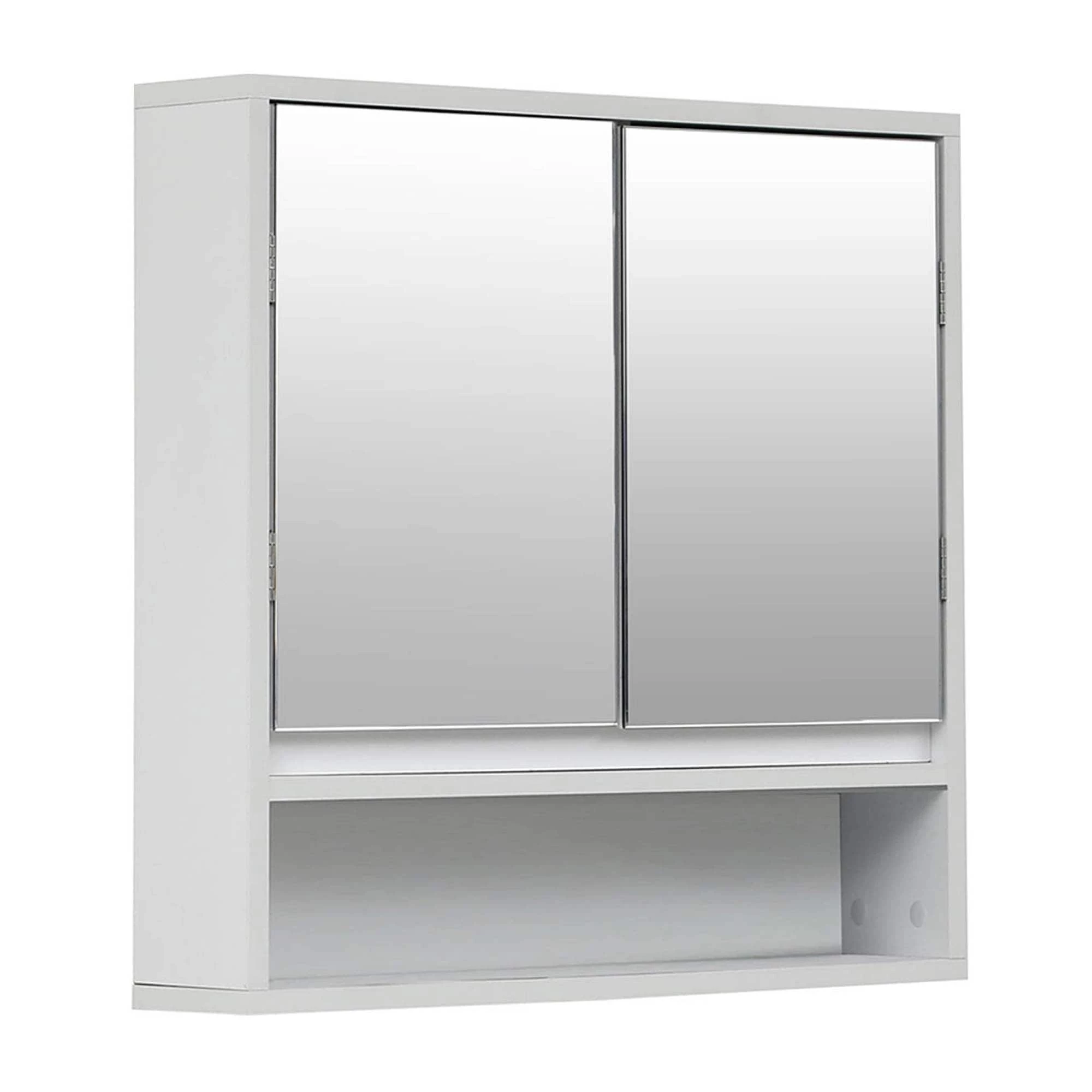Best deal π Evideco Wall Mounted Mirrored Medicine Cabinet Miami White - 22.10"L X 5.10"W X 22.80"H β