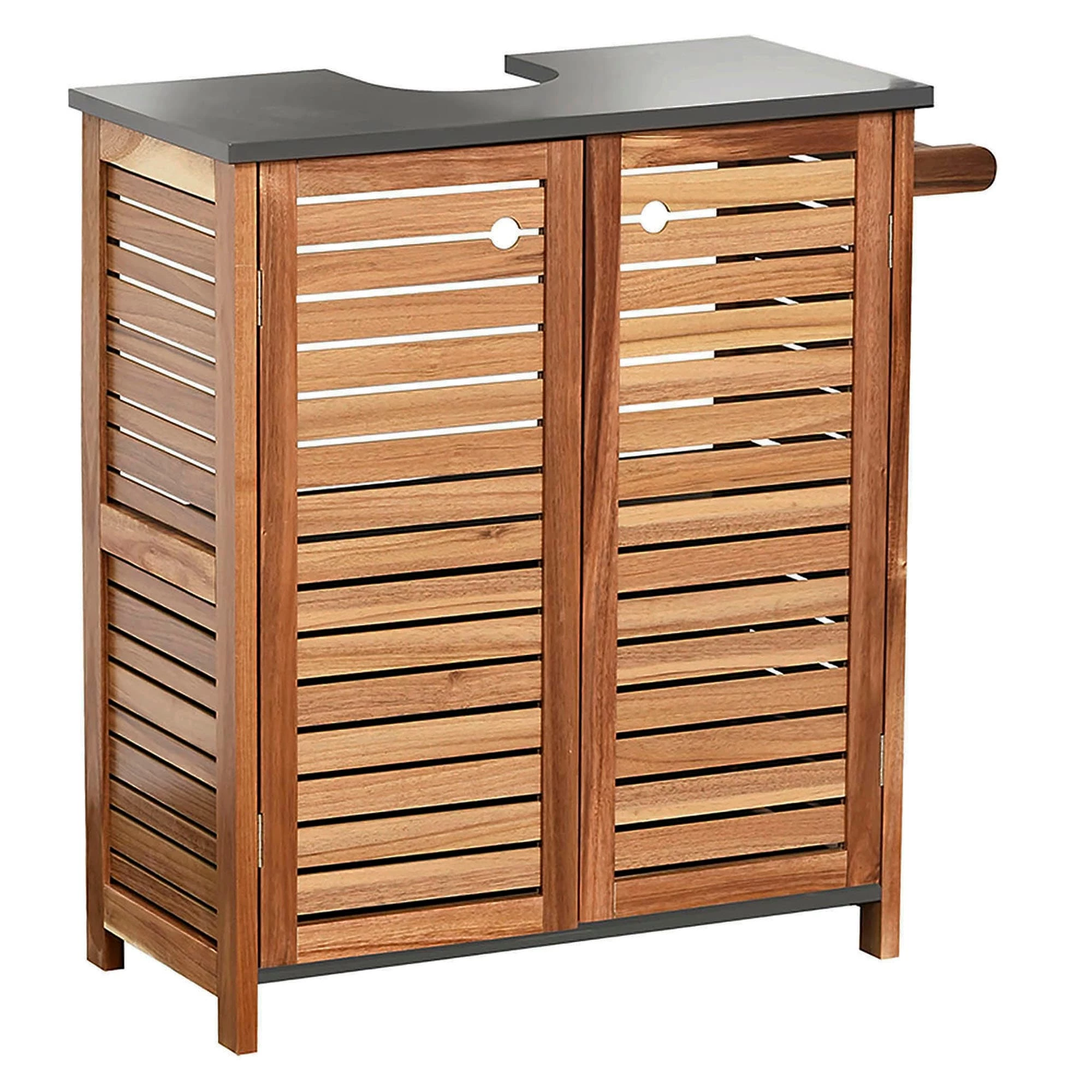 New π Evideco Wall-Mounted Sink Cabinet Elements 2 Doors Acacia Gray π 1 New π Evideco Wall-Mounted Sink Cabinet Elements 2 Doors Acacia Gray π