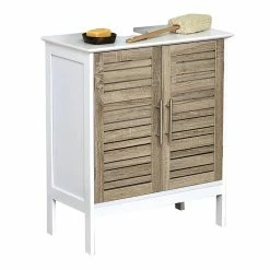 Hot Sale 🥰 Evideco Wall-Mounted Sink Floor Cabinet Stockholm 2 Doors Wood 🎁