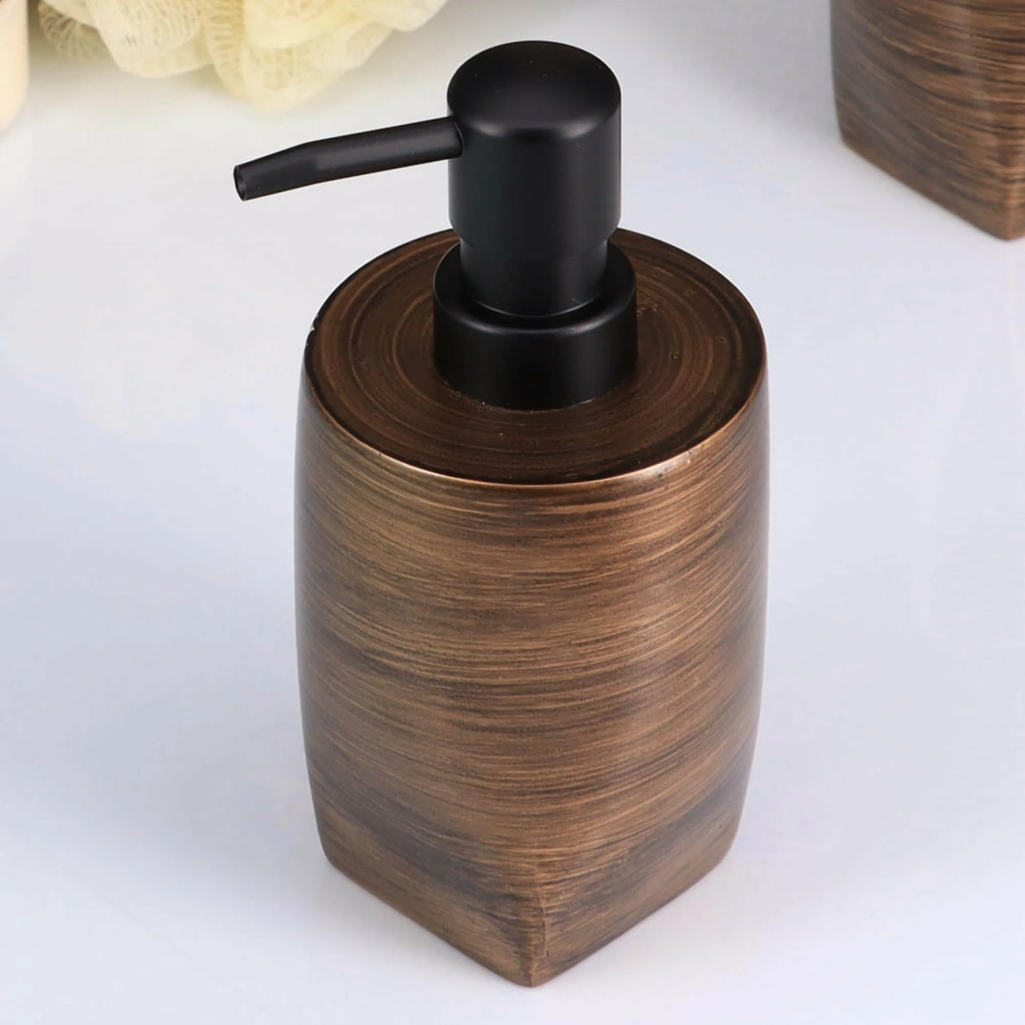 Outlet β¨ Evideco Wenge Resin Bath Accessories Gold Set-4 Pieces π 6 Outlet β¨ Evideco Wenge Resin Bath Accessories Gold Set-4 Pieces π - Image 6