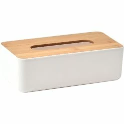 Cheapest β¨ Evideco White Padang Rectangular Tissue Box Cover Dispenser Bamboo - 10.7"L X 5.3"W X 3.8"H π