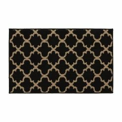 Best Sale 👍 Evideco Wool Effect Arabesque Kitchen Mat Black/tan 😀
